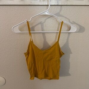 Yellow crop tank top